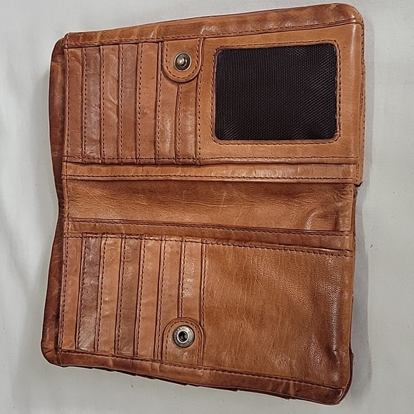 Vilenca Holland for Anthropologie Brown Woven Leather Clutch Wallet - Picture 8 of 10
